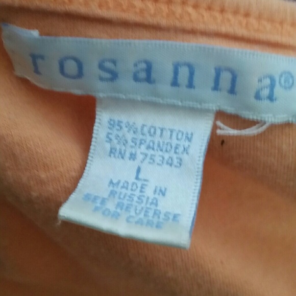 Rosanne Light Orange Knit Top Size L - Picture 3 of 3